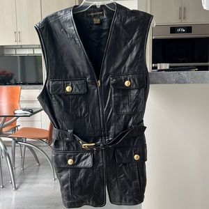 Fitted leather vest